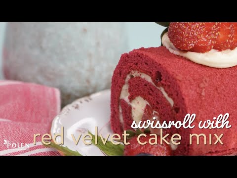 Bake with Polen l Swissroll with Red Velvet Cake Mix