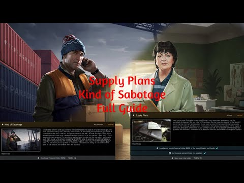 Supply Plans / Kind of Sabotage Guide | Escape from Tarkov 1.0