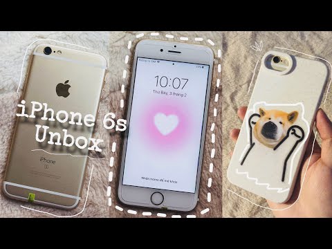 iPhone 6s (gold) 📦 aesthetic unboxing 🤍 phone case + set up ✨