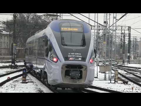 Odjazd ED161 - 002 jako IC 6124 Fredro ze stacji Wrocław Główny