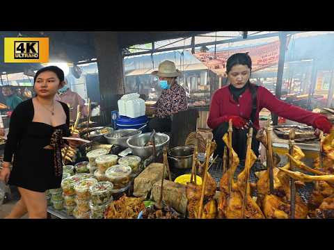 Best Cambodian Street Food 2026 🇰🇭  Walking Tour in Udong Countryside Food Market