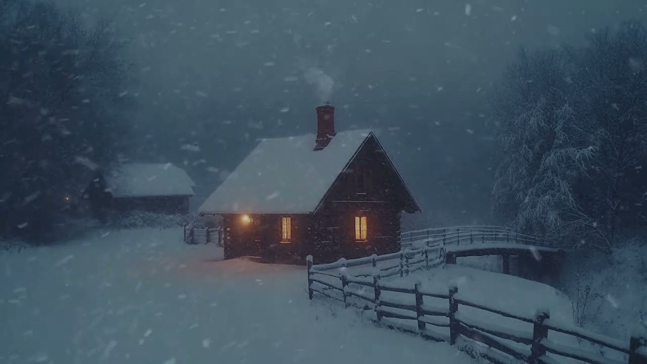 Falling Snow And Howling Winds: Winter Storm Sounds for Insomnia Relief and Deep Sleep - ASMR