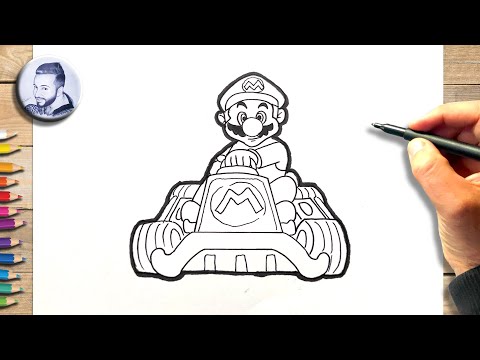 Comment dessiner Mario kart facile à dessiner