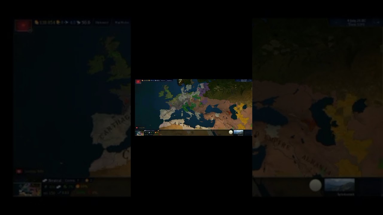 264 BCE to 120 AD=384 years=2007 turns in Aoc2=Age of Civilization 2 mode Bloody Europe 2