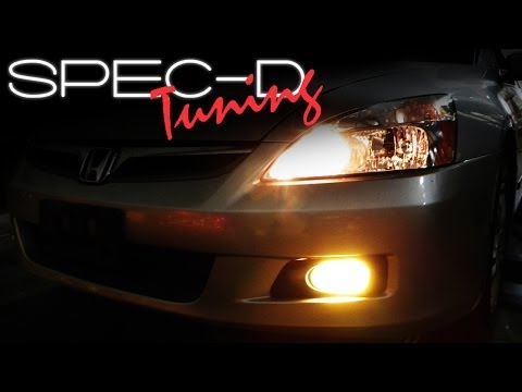 SPECDTUNING INSTALLATION VIDEO: 2006 - 2007 HONDA ACCORD SEDAN FOG LIGHTS