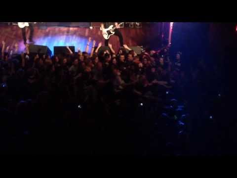 Josh  franceschi of You Me at Six crowd surfing in Toronto