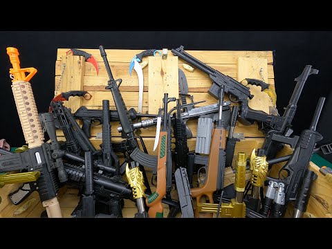 Army War Chest Full of War Guns And Rifles! Kalashnikov AK-47, Sniper Rifle, Other Important Rifles