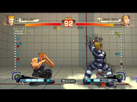 SSF4 AE 2012: ACE E I RI N (Guile) vs humanuclearbomb (Cody) - Xbox Live Ranked Match