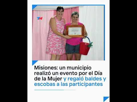 Misiones: un municipio realizó un evento por el Día de la Mujer y regaló baldes y escobas