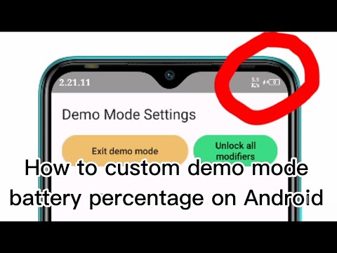 How to custom battery percentage on Demo Mode Android