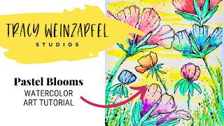 Easy Watercolor Flower Painting (Pastel Floral Art Journal Tutorial)