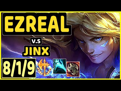 EZREAL vs JINX - 8/1/9 KDA BOTTOM ADC CHALLENGER GAMEPLAY - NA