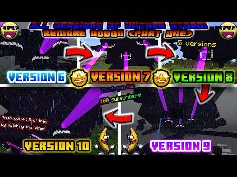 Minecraft Wither Storm Addon | All Versions of Wither Storm Remake Addon (Part 1)