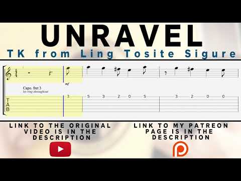 Tokyo ghoul theme fingerstyle tabs