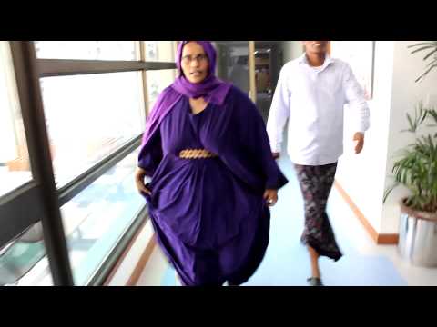 Ellema Godaan Dibo walking after knee replacement surgery