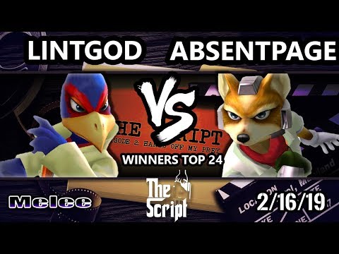 The Script 2 - lintgod (Falco) Vs. AbsentPage (Fox) - Smash Melee Winners Top 24