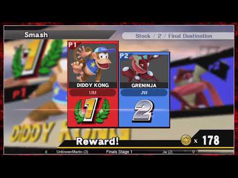 HC87 Smash4 - Round F-1: UnknownMartin (Diddy Kong/Mario) vs Jw (Greninja)