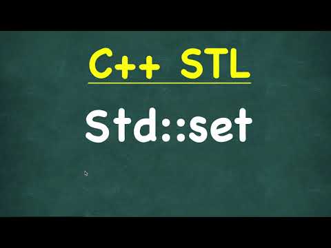 Set | C STL Standard Template Library | std set 
