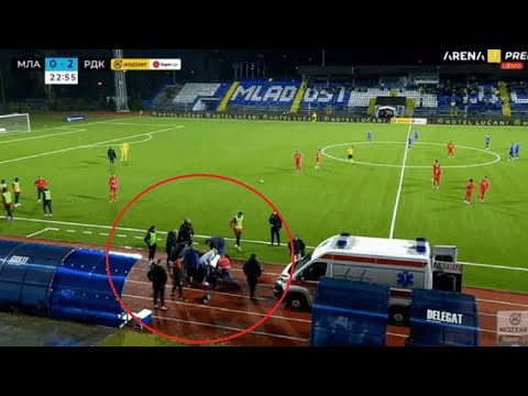Mladen Žižović death video, collapses vs FK MladostLučani vs FK Radnički 1923 dies 20 Minutes later