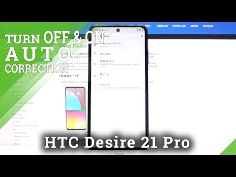 Keyboard Features and Auto-Correction Option - HTC Desire 21 Pro