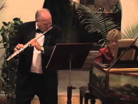 JS Bach Sonata in G minor - For Flute and Harpsichord - Paul Fried & Patricia Mabee