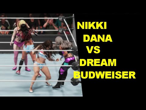 WWE 2K19 Nikki Bella & Dana Brooke vs American Dream & Ms. Budweiser Tag Elimination