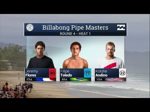 Flores vs. Toledo vs Andino - Round Four, Heat 1- 2016 Billabong Pipe Masters