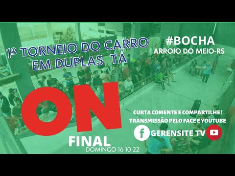 FINAL FIAPO/LUCAS X DINHO/MARINHO 1° TORNEIO DO CARRO EM ARROIO DO MEIO-RS DIA 17 10 22