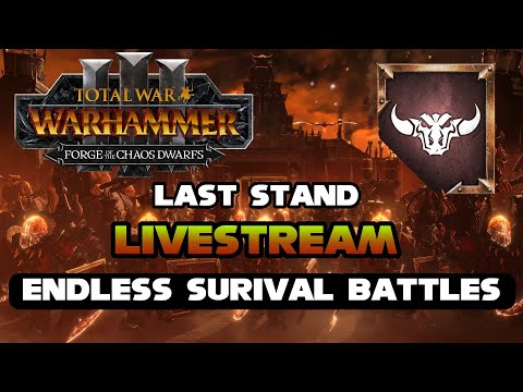 Chaos Dwarfs - ENDLESS SURVIVAL Battles Showcase | Forge of the Chaos Dwarfs ||Total War Warhammer 3
