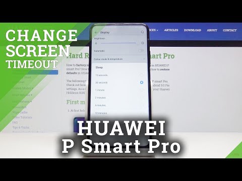 How to Change Screen Timeout in HUAWEI P Smart Pro