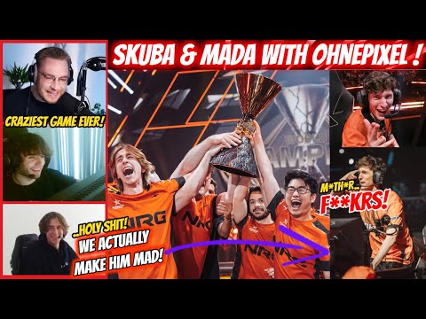 NRG Mada NRG Skuba With Ohnepixel Crazy Reaction to NRG VS FNC MOST INSANE Grand Final!