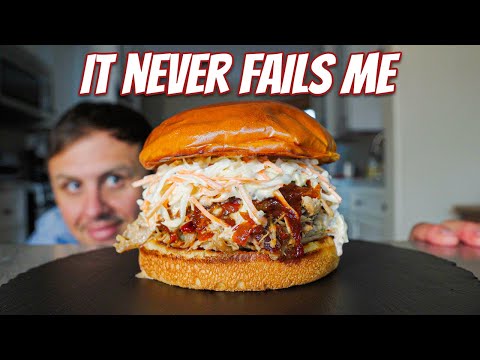 Pulled Pork with Chipotle BBQ Sauce and American Coleslaw