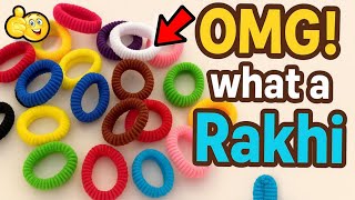 how to make rakhi at home | Rakhi making ideas at home | handmade rakhi for school competition