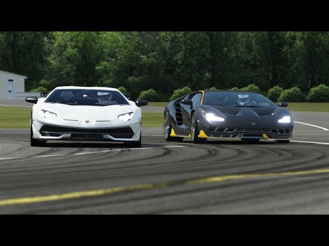 Lamborghini Centenario vs Lamborghini SVJ at Top Gear