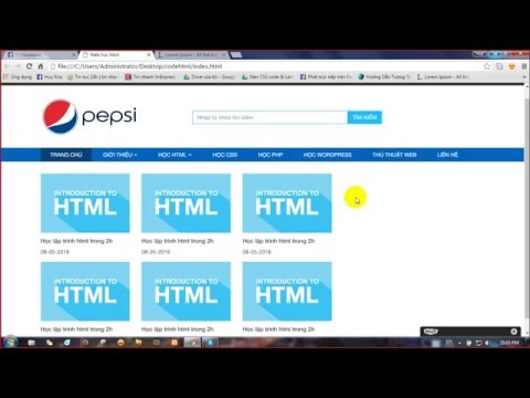 Hướng dẫn html phần 2 &#8211; Hoàn thiện home page