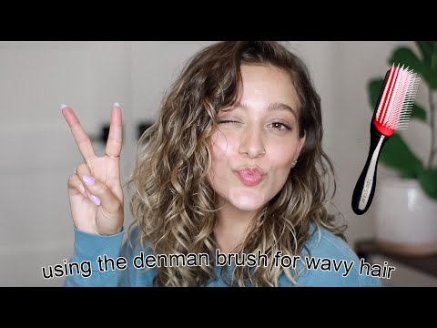 Using The Denman Brush For Wavy Hair! first time review