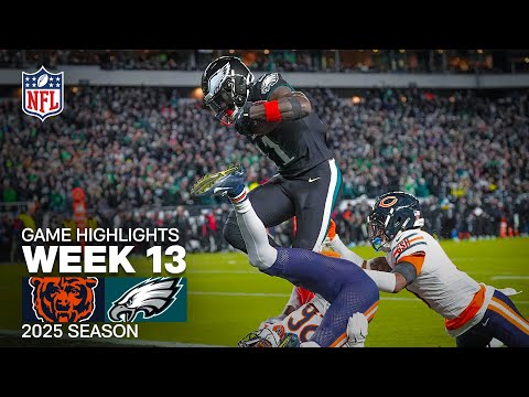 Chicago Bears vs Philadelphia Eagles Game Highlights | 2025 NFL Season Week 13