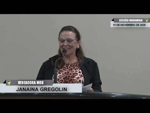 CMBTE - USO DE TRIBUNA PELA VEREADORA JANAINA GREGOLIN - MDB.