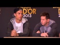 Cristiano Ronaldo and Lionel Messi   Fifa Ballon d'Or  2013 Bir Yerde