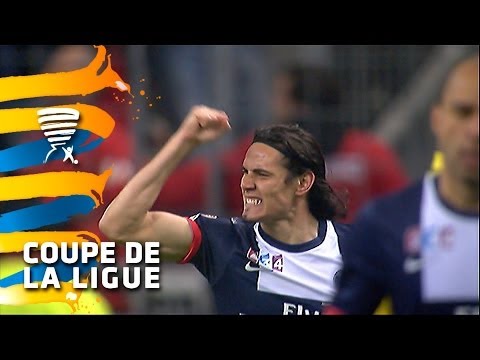 But Edinson CAVANI (4') - Olympique Lyonnais-Paris Saint-Germain (1-2) - 19/04/14 - (OL-PSG)