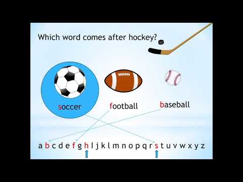 Grade 1: I Can Put Words In Alphabetical Order (Sports Words: Abeka Language 1)