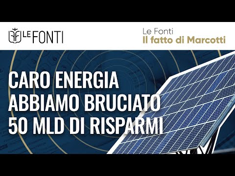 IL FATTO DI MARCOTTI - CARO ENERGIA ABBIAMO BRUCIATO 50 MLD DI RISPARMI