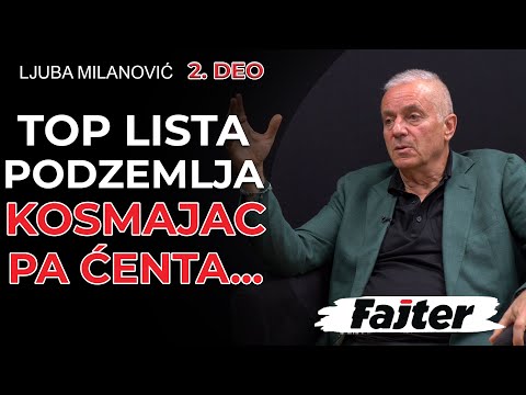 LJUBA MILANOVIĆ - 2.DEO: TOP LISTA PODZEMLJA, PRVO KOSMAJAC I ĆENTA, ARKAN JE NEŠTO DRUGO