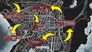 All Secret and Rare Weapon Locations in GTA 5 (PC,PS4,PS5,XBOX)