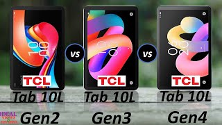 TCL Tab 10L Gen 2 vs TCL Tab 10L Gen 3 vs TCL Tab 10L Gen 4