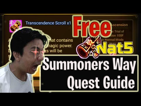 FREE TRANSCENDENCE SCROLL - SUMMONERS WAY QUEST COMPLETE GUIDE LEVEL 1 UNTIL LEVEL 3