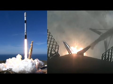 SpaceX Transporter-9 launch and Falcon 9 first stage landing