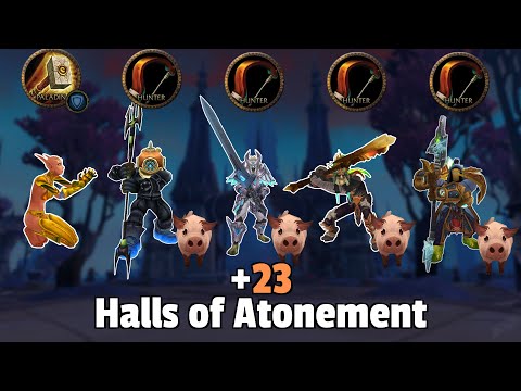 1 Tank 4 Survival Hunters VS +23 Halls of Atonement - Prot Paladin PoV