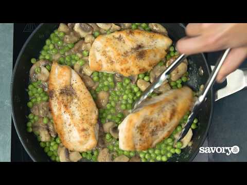 How to Make Chicken with Peas and Mushrooms | Super Fast | SavoryOnline