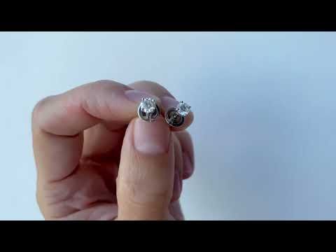 0.3 carat Stud Earrings in 18k white gold - style #1011 - PIERRE